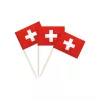Drapeaux suisse sur cure dent pics