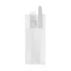 Serviette pochette TNT 40x40cm blanche (8D)