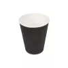 Gobelets boissons chaudes double paroi ondulé noir 360ml (8C)