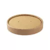 Couvercle carton Kraft pour pots à soupe 12OZ (10B00)