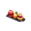 Boîte éclair fond noir RPET + couvercle cristal 180x75mm (6A00)