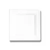 Assiettes carré 26x26cm bagasse blanche