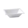 Bols carré 18x18x4cm bagasse blanche