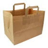 Sac cabas kraft marron 32+20x32 110g/m2