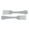 Fourchette réutilisable Wave grise 172mm PP
