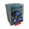 Boîte EPI grand modèle à compartiments (Ø8cm) avec 3 autocollants 23.6x31.5x20.5cm