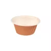 Caissettes de cuisson OPTIMA marron à bord roulé. Ø58 hauteur 38. 13cl