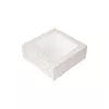 Boites Patisserie avec fenêtre 250 g/m2 + opp 28x28x10cm blanc carton ondulé nano-micro