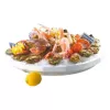 Plateau PS blanc fruits de mer diam 35cm H4.8cm