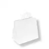 Sacs kraft BLANC SOS avec anses 80g/m2 16+17x24cm