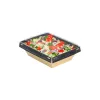 Barquettes LUXIFOOD noir/kraft 160x110mm