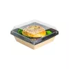 Barquettes LUXIFOOD noir/kraft 160x160mm