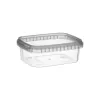 Pot rectangulaire 200ml PP avec fermeture de sécurité